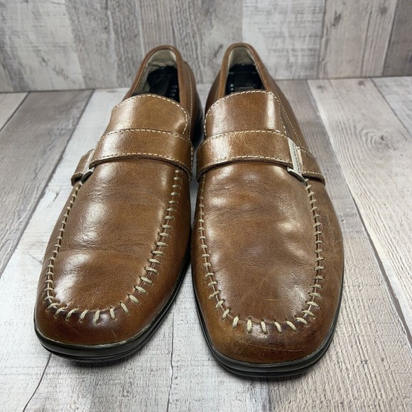 Perry Ellis Portfolio Men's Stanford Loafers Leather Shoes Brown Size 9 PP8509D - Picture 3 of 15